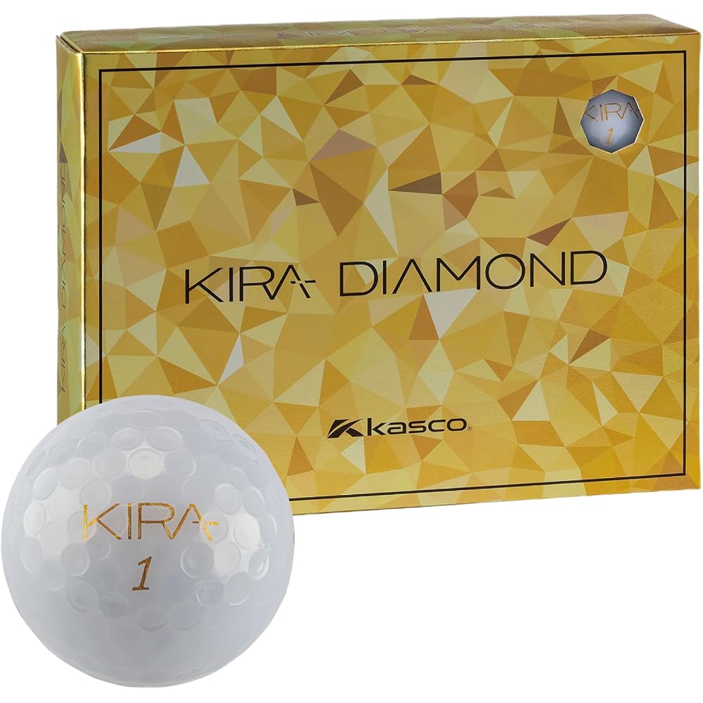 Kasco KIRA DIAMOND2 White Golf Balls 12 Pack Durable High Performance