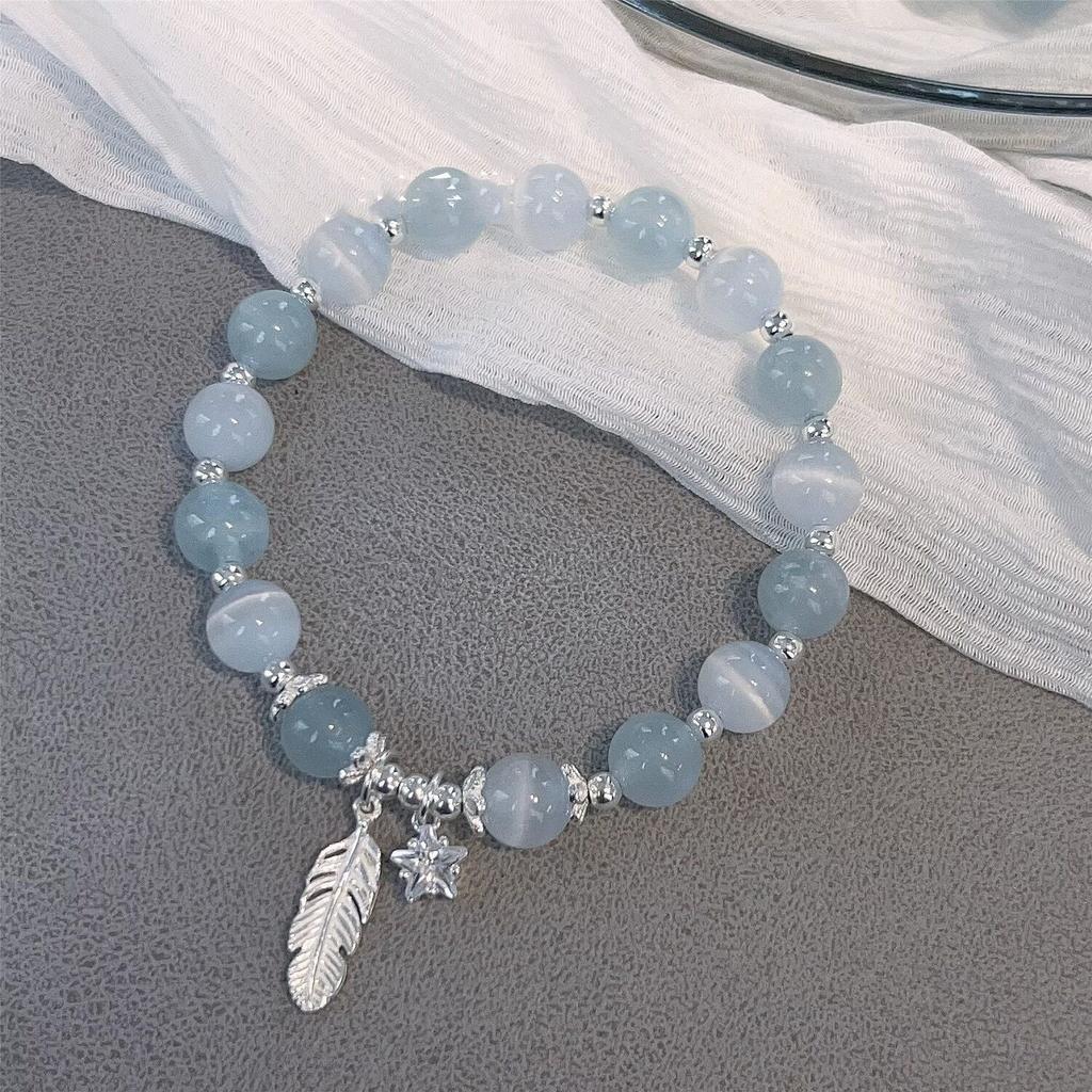 Luxusný elastický náramok Opal Sea Blue Treasure Moonlight Light
