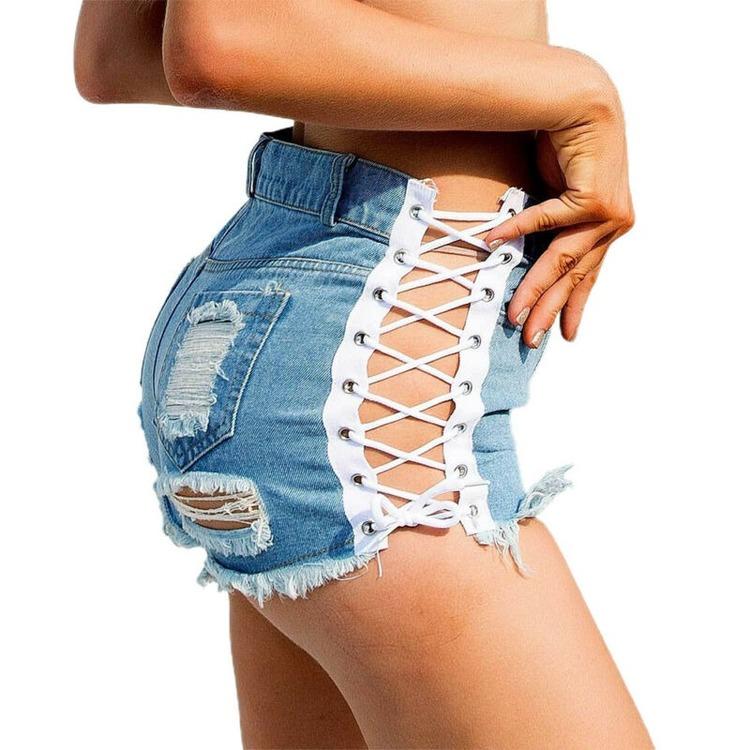 Denim Shorts Sexy Solid Color Hot Pants 