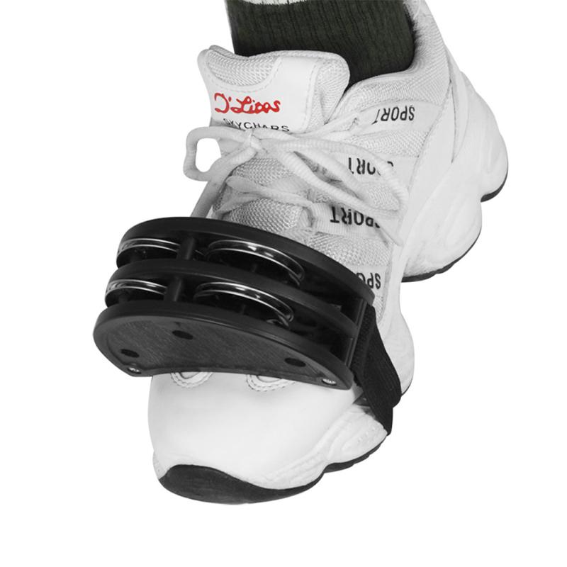 Foot Jingle Tambourine Elliptical Cajon Box Drum Companion Accessory for Hand Percussion Instruments чёрный