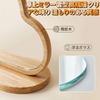 SOEDZUNG Wooden Tabletop Mirror [24K Ultra-Clear/Infinitely Adjustable Angle] Cloud-Shaped Stand Mirror, Makeup Mirror, Natural Rubberwood, Durable, S