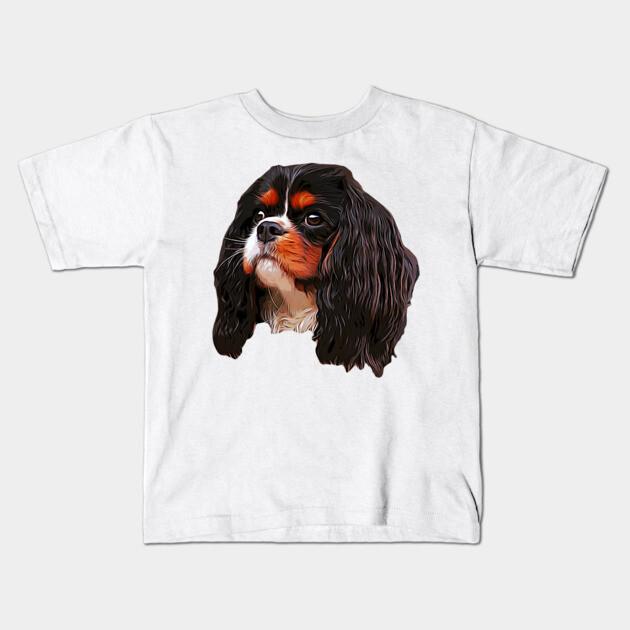 Boys Girls Soft Cotton Graphic Tees Cavalier King Charles Spaniel Breathable Daily School Wear Kids T-Shirts