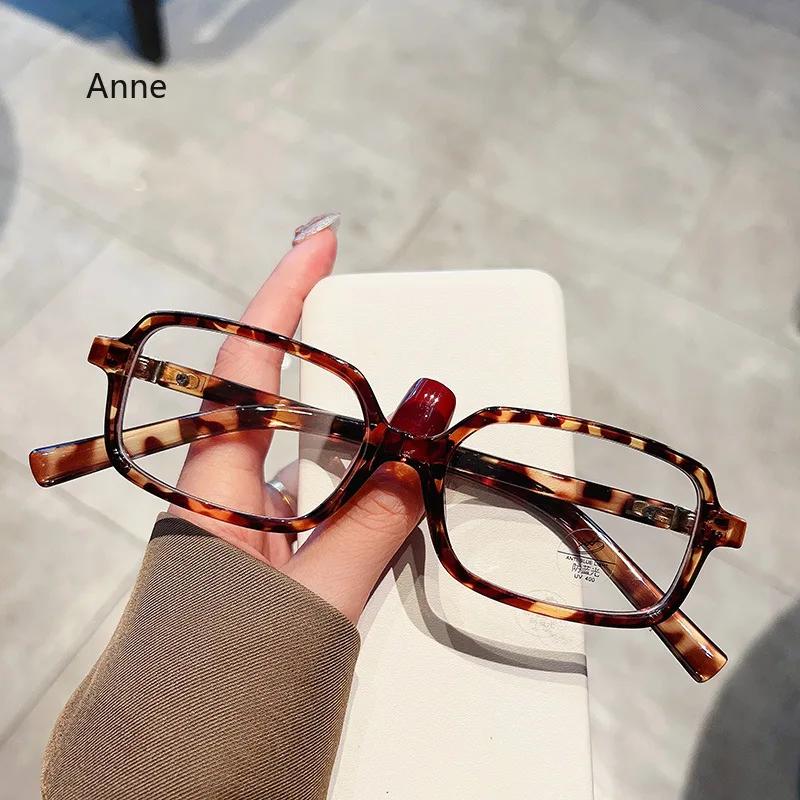 Women's Small Square Frame Glasses Y2K Leopard Small Frame Glasses Fashion Vintage Female Girls Eyewear Decorative Eyeglasses