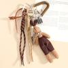 Style Personality Creativity Cute Plush Doll Scarf Little Rabbit Pendant Coffee Bean Bag Pendant Keychain