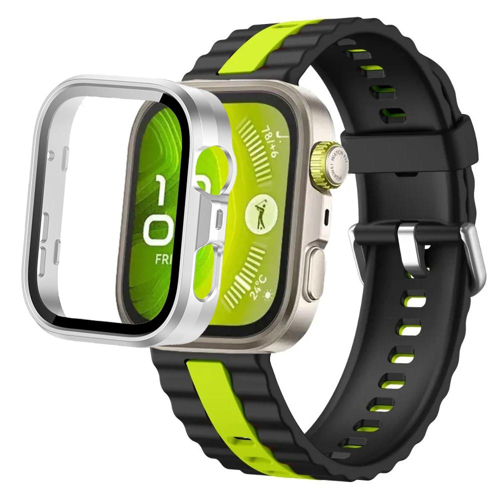 Silikonarmband+PC-Hülle für Huawei Watch Fit 4/Fit 4 Pro Intelligentes Armbandteile für Huawei Watch Fit 3 Uhr Schutzhülle