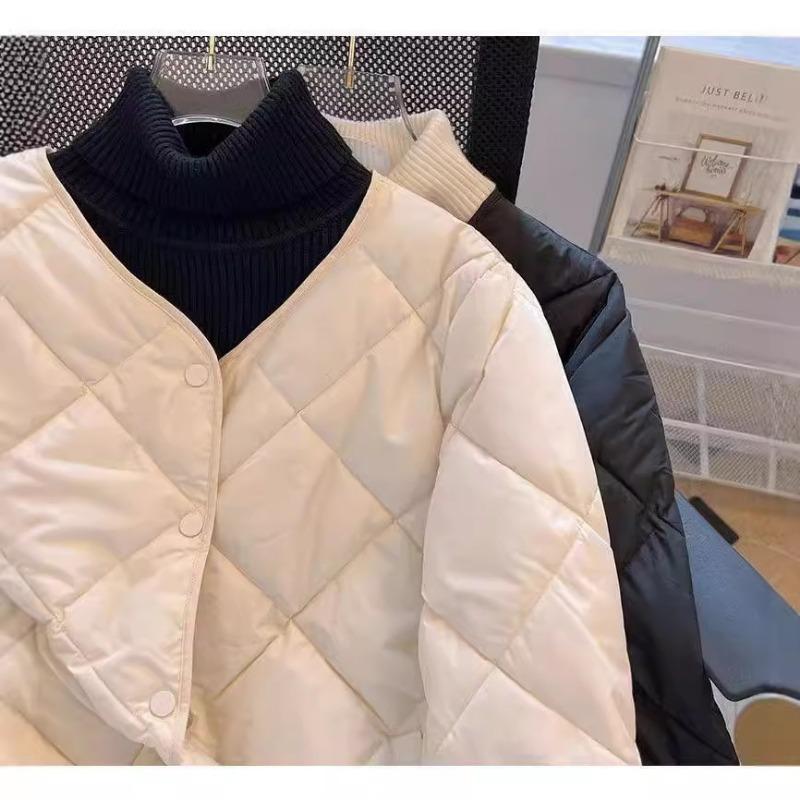 Small Man, Light Down Cotton Jacket for Women, Light Short Loose New Baseball Jacket for Women
