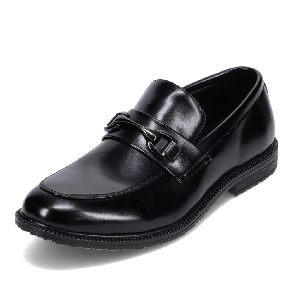 

On & Off 929 Men s Wide Bit Loafers, Slip-On Business Shoes, Flexible, Easy to Walk in, Perfect for Commuting and Work, Black, Size 27.0 cm, 4E