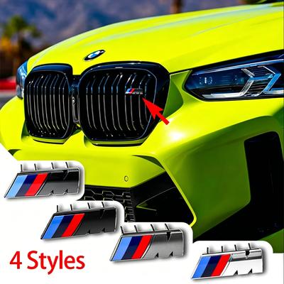 3D ABS M Car Front Grille Badge Emblem Buckle For M Logo X1 X2 X3 X4 X5 X6 F48 G01 E84 E46 E83 F39 F30 E70 F15 F85 Accessory Ussh51
