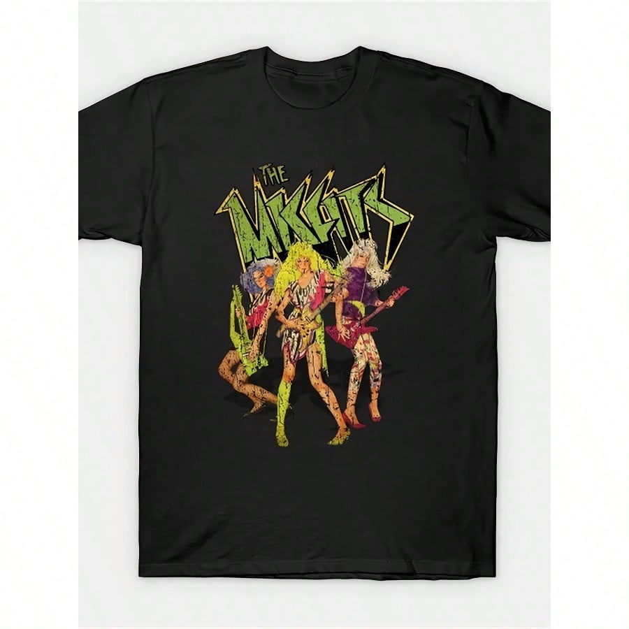 Vintage Jem and The Holograms Misfits Print TShirt for Men and Boys Premium Quality Casual Short Sleeve Crew Neck