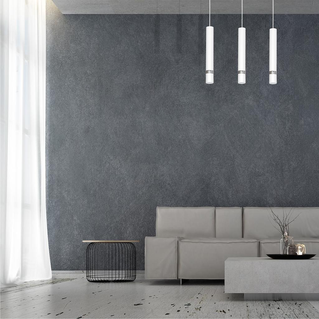 Lampa Wisząca Joker 3 Gu10 Biały Milagro Mlp1348