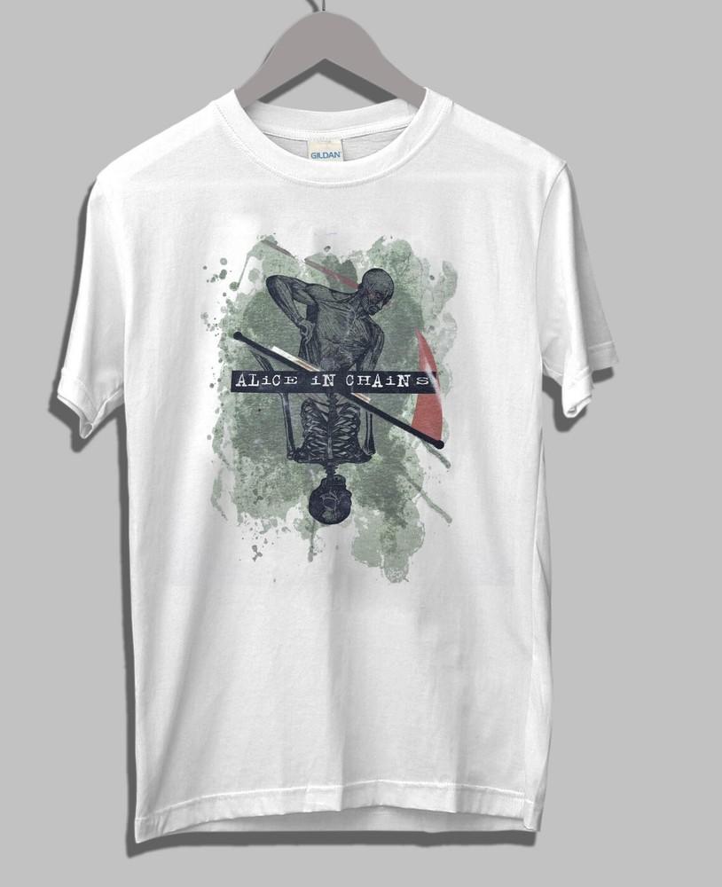 Vintage Alice in Chains Band Short Sleeve T-Shirt Jerzees S-2XL Unisex T-Shirt XXXL