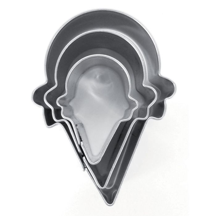 Metall-Ausstecher Eiswaffel 3-teilig