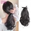 Synthetic Wig Ponytail Female Pear Flower Roll Fluffy Strap Type Low Ponytail Natural Fluffy Short Ponytail Wig Braid