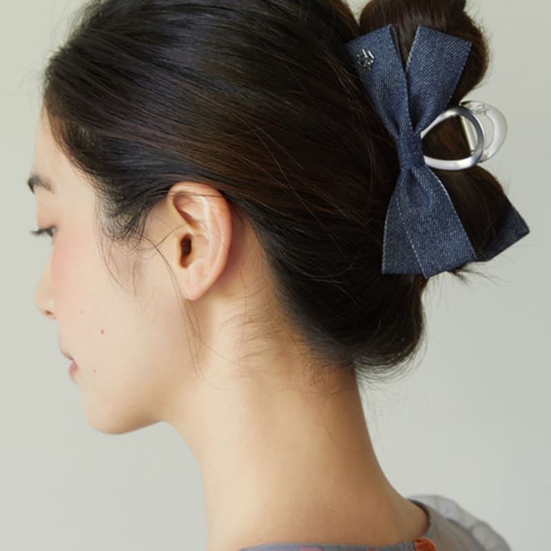 TATIANA Denim Ribbon Hair Claw Clip HB2235