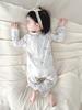 Tagless Newborn Cotton Bodysuit, Double-Layer Stomach Protection, Spring/Autumn Pajamas, Class A Baby Home Wear