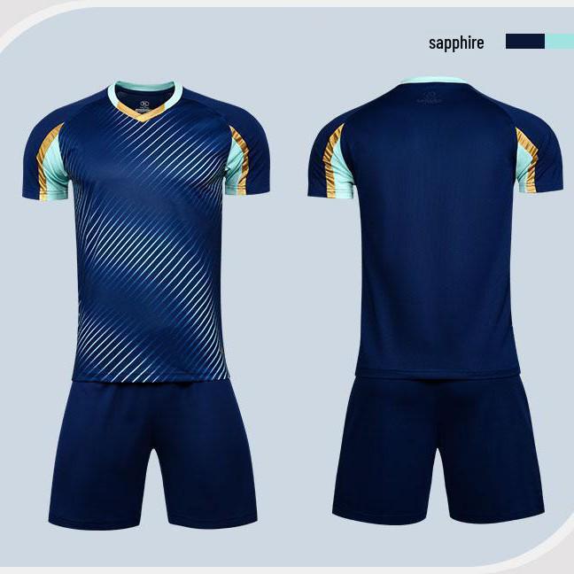 Unisex bedruckter Fußballteam-Trainingsanzug - für Erwachsene & Kinder, kurzärmelig, atmungsaktives Material