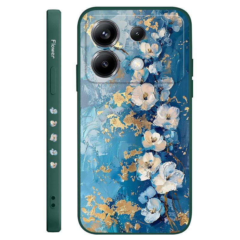 

Gold Leaf Flower Phone Case For Xiaomi Poco F8 F7 X7 X6 F6 M6 M5 M5S F5 X5 F4 X4 M4 F3 M3 X3 Pro 4G 5G GT Silicone Cover Poco X7 Pro темно-зеленого