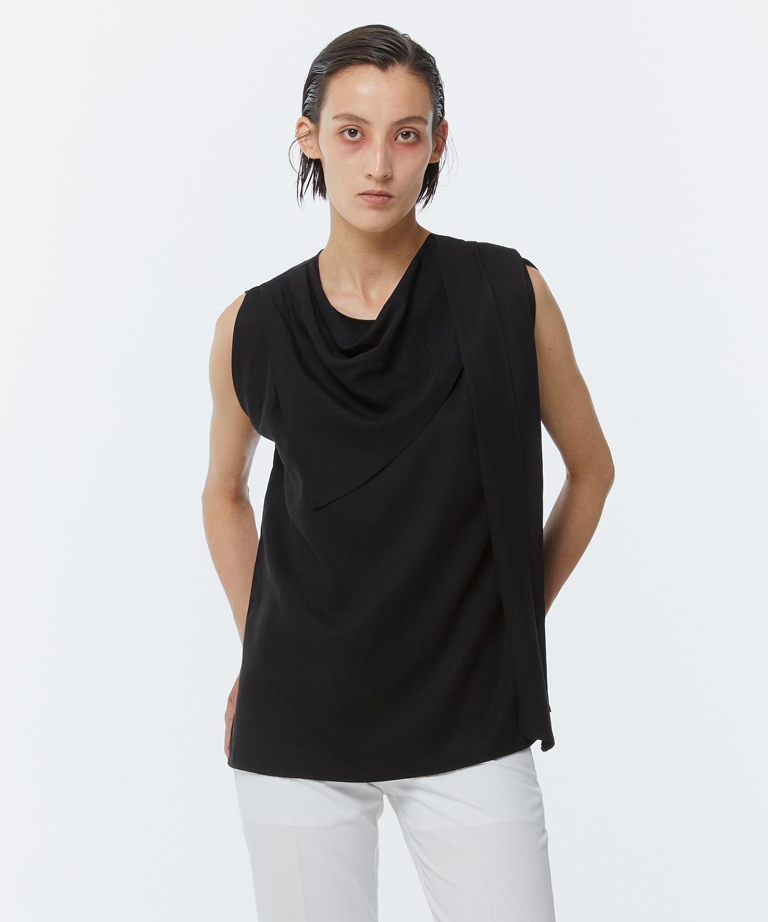 Kimdo Draffed Sleeveless Top Black Black