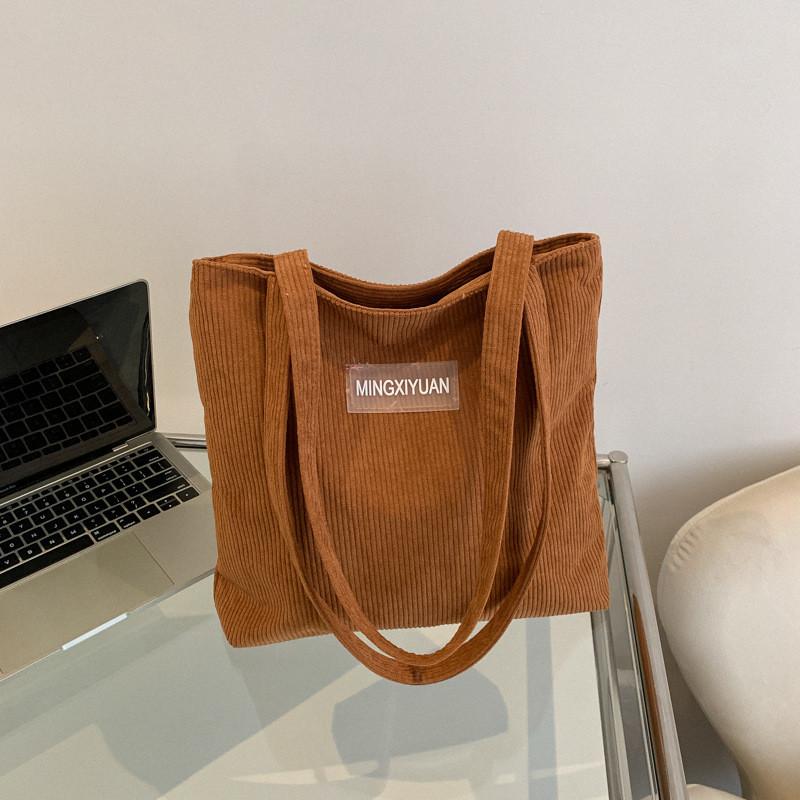 Trendy Canvas Tote Bag For Women 2023 Fashionable And Simple Large Capacity Shoulder Bag