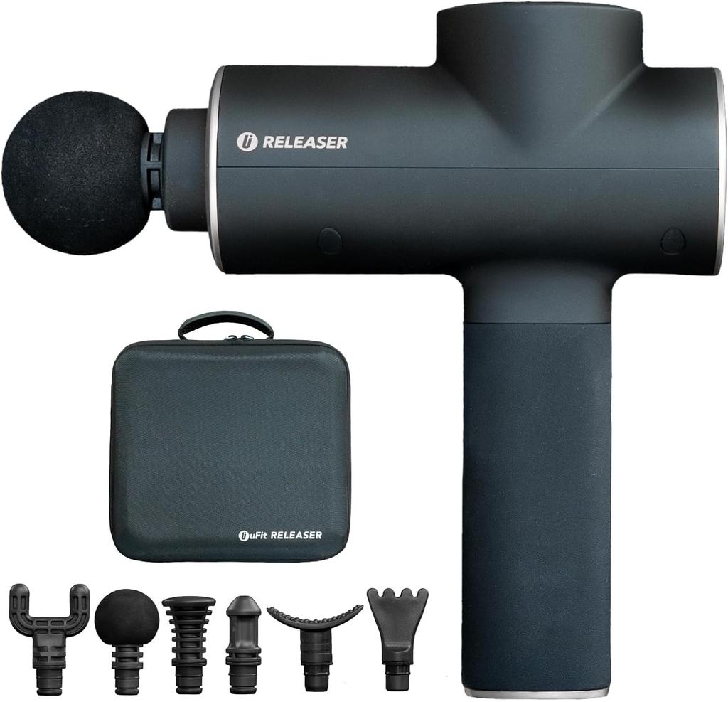 uFit RELEASER Massage 10mm 4 Vibration 6 Instruction Japanese Used by Professional Jun Myofascial Release Handheld Massager [Medically Certified] Gun,