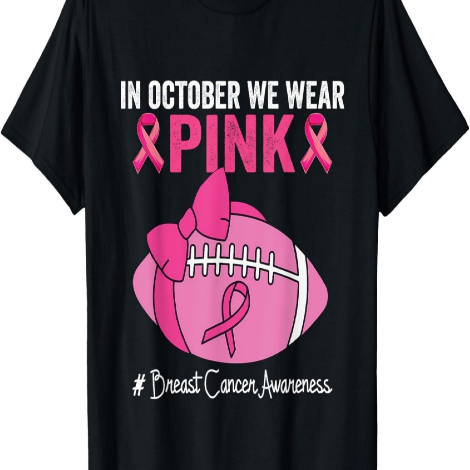

In October We Wear Pink Football Breast Cancer Awareness T-Shirt(1) XXXXXL