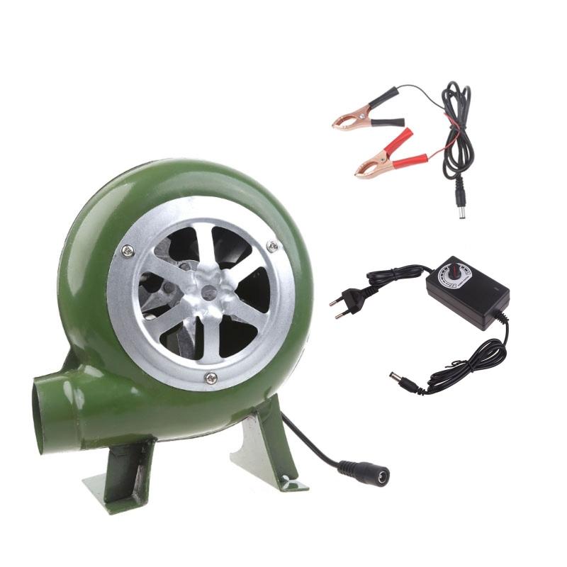 Ventilator electric Ventilator BBQ 100v 220v pentru gratar Mini Blacksmith Forges ventilator 100-240V cu adaptor de viteza Clip metalic