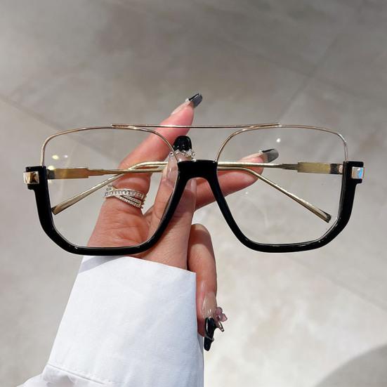 Unisex Sunglasses Vintage Style Smooth Anti-UV Block Sunlight Half Rim Vacation Beach Spectacles Outdoor Eyewear Photo Prop