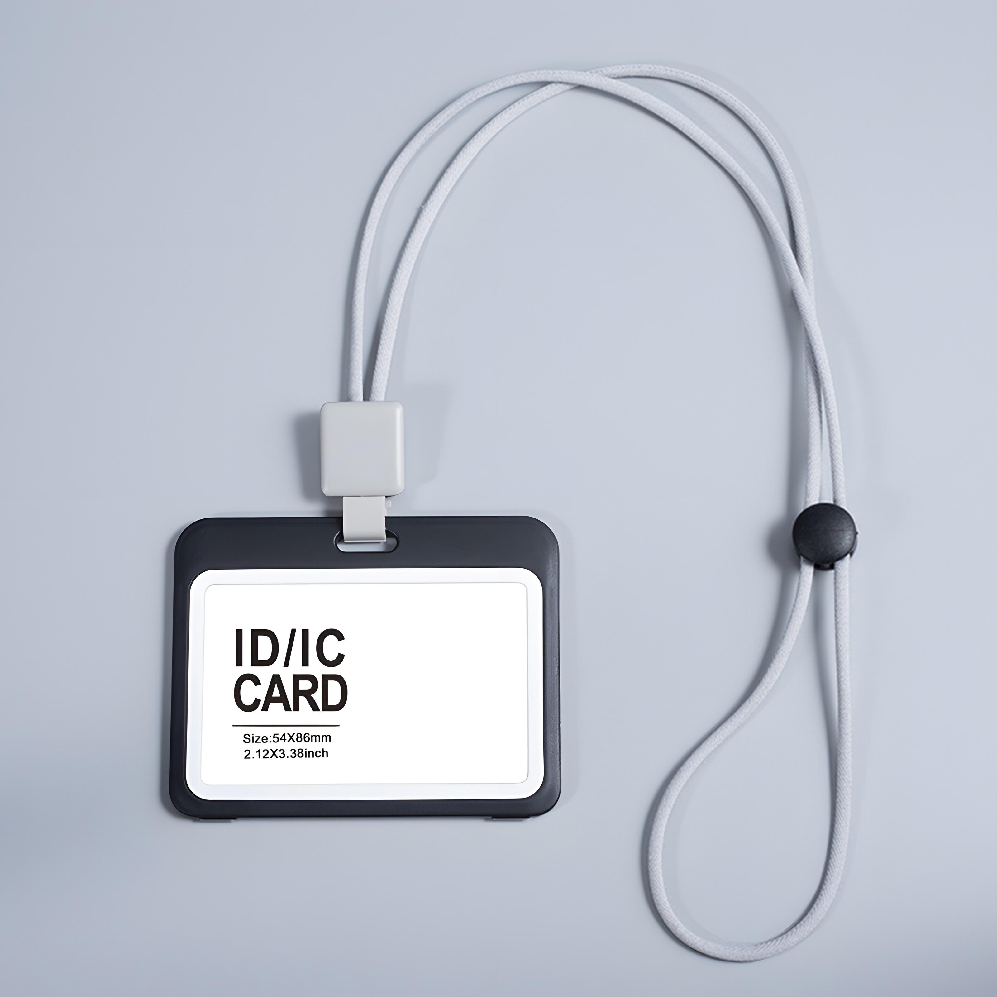 

2D ID Card with A Double-Sided Display and Lanyard, Featuring A Retractable Badge Holder, Suitable for Employee Identification, Work Badges