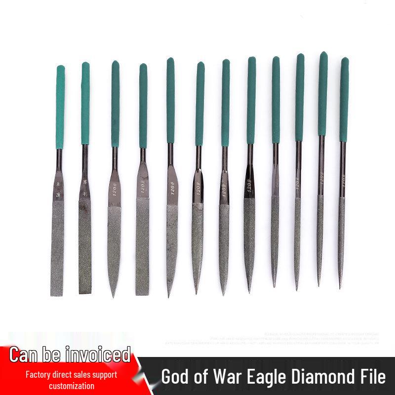 

10-Piece War God Eagle Diamond File Set - Assorted Shapes 3*140 Round