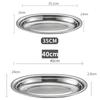 Household Food Dinner Steamed Shallow Plate Dishes Kitchen Tableware Dinnerware304 Stainless Steel Oval Fish Plates