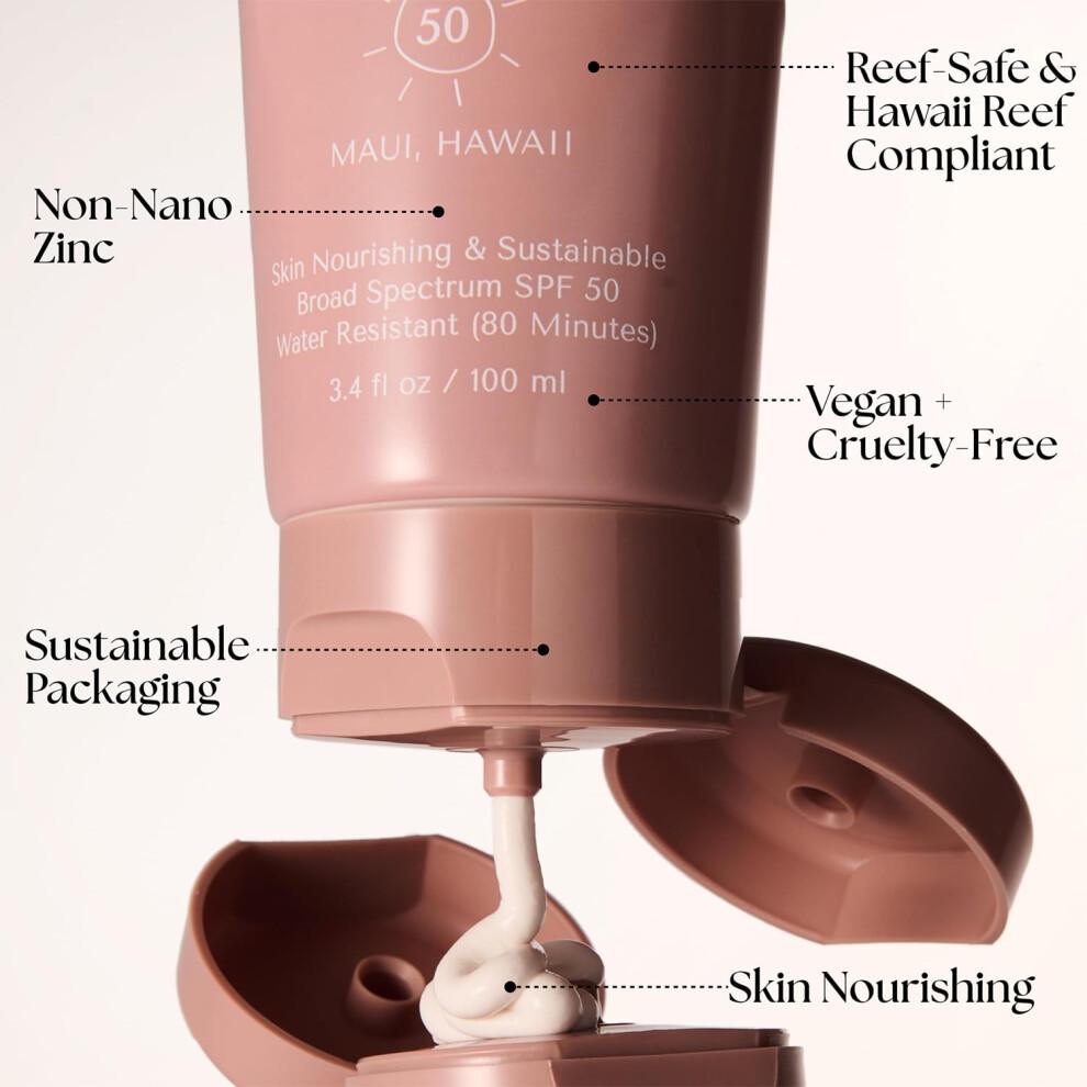 Project Reef Mineralischer Sonnenschutz mit LSF 50     rifffreundliche, meeressichere, vegane Sonnenschutzlotion f   r alle Altersgruppen, keine wei