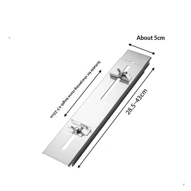Stainless Steel Retractable Whetstone Stand with Anti-Skid Feet Adjustable Sharpening Bracket for Kitchen Household Knife Sharpening