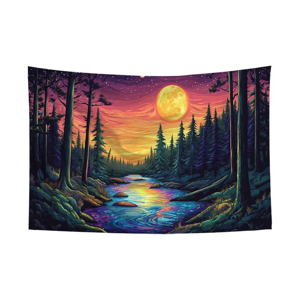 Fluorescent Festival Atmosphere Wall Hanging - Artistic Decoration Cloth
