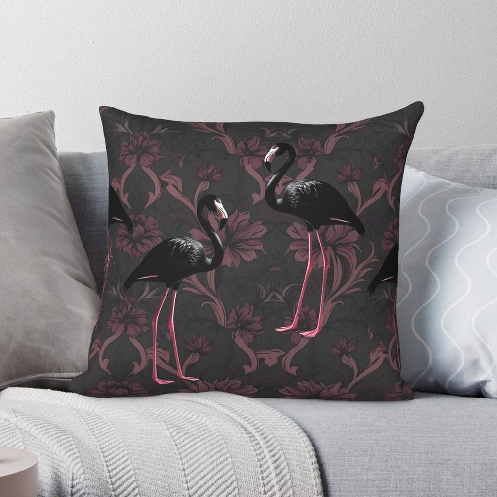 Baroque Flower Flamingo Gothic Pillowcase Polyester Linen Velvet Pattern Zip Decor Sofa Seater Cushion Cover x