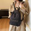 Schoolbag Autumn and Winter New Down Cotton Backpack Women's Light Leisure Travel College Student Class Schoolbag Simple Cotton Clothes Backpack