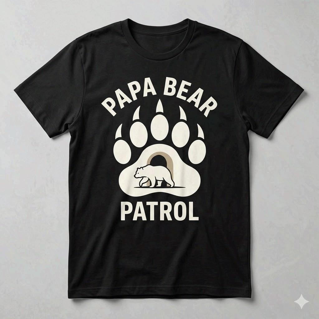 Papa Bear Patrol Shirt Funny Father s Day Gift For Protective Dad XXXXL