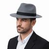 British Style Men's Felt Hat Elegant Women Jazz Hat Trendy Woolen Flat Top Hat  Casual Wear