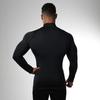Muscleguys Kompressionsfeder Herren Langarm Sport-Poloshirts Fitness Laufen T-Shirts Hantel-Aufdruck Eng Anliegend Joggen Fitnessstudio Muskelkleidung