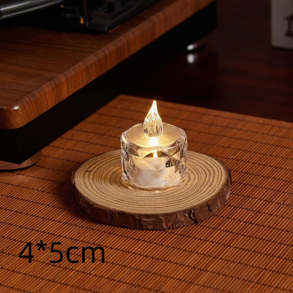 Flameless LED Light Candle Electronic Atmosphere light Mini Crystal Candle  Home Decoration