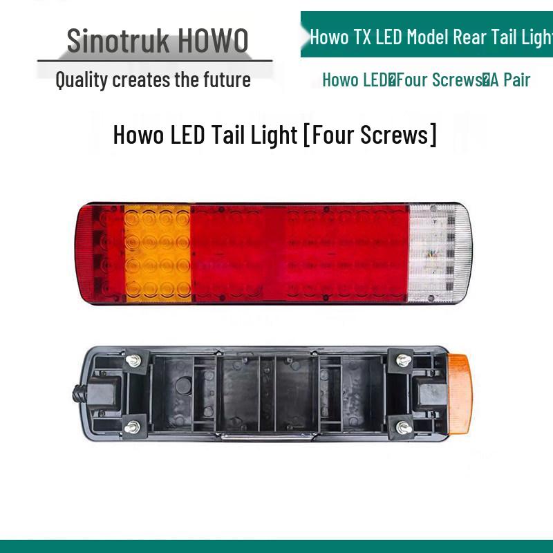 HOWO 380 TX LED Rear Taillight Assembly - High Brightness, PC Anti-smash, Waterproof