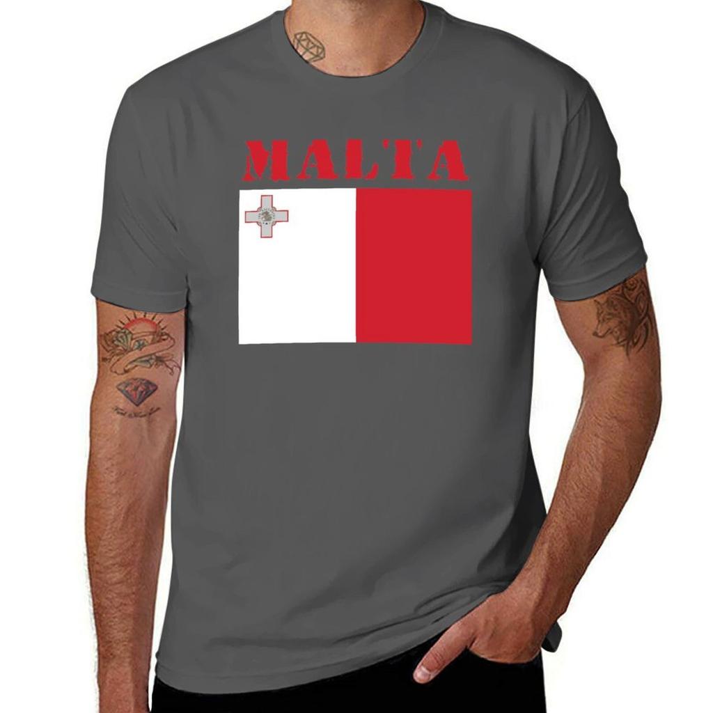 Malta T-Shirt Basic Einfach Lässig Kurzarm T-Shirt