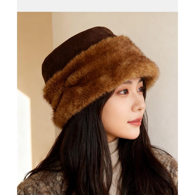 Women S Faux Suede Thick Earflap Winter Hat Multi Wear Fisherman Cap Mongolian Hat