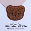 Adhesive Cartoon Bear Head Embroidery Patch - No-Sew, DIY Decorative Sticker for Clothing