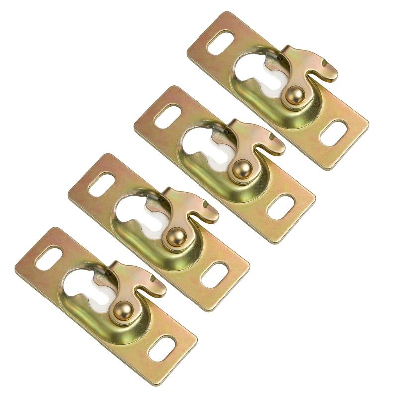 

4PCS Iron Sliding Door Hanger Brackets Heavy Duty Mounting Hardware Simple Installs Compatible for 1/4 3/8 Inch Nut 1