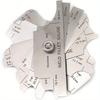 1 sada Nerezová sada měřidel pro koutové svary Fillet Weld Set Gage Rl Gauge 1/8''-1'' Svařovací inspekční test Unlar Metrické a palcové Přesné 7ks