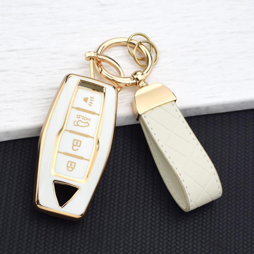 2/3/4 Buttons Key Cover For Mitsubishi Outlander - Smart Remote Tpu Car Key Case Holder With Keychain Rings Accessories