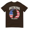 Greenland 51st State Distressed Usa Flag Retro Tshirt