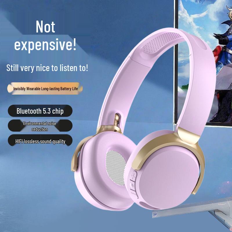 C1000 Wireless Bluetooth Headphones with Large Earcups, Smart Noise Cancellation, Super Long Battery Life, and Stereo Sound.