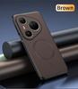 For Huawei Pura 80 Ultra Case Magnetic Leather Shield Cover High Quality Anti-Fingerprint Non-Slip PC+TPU