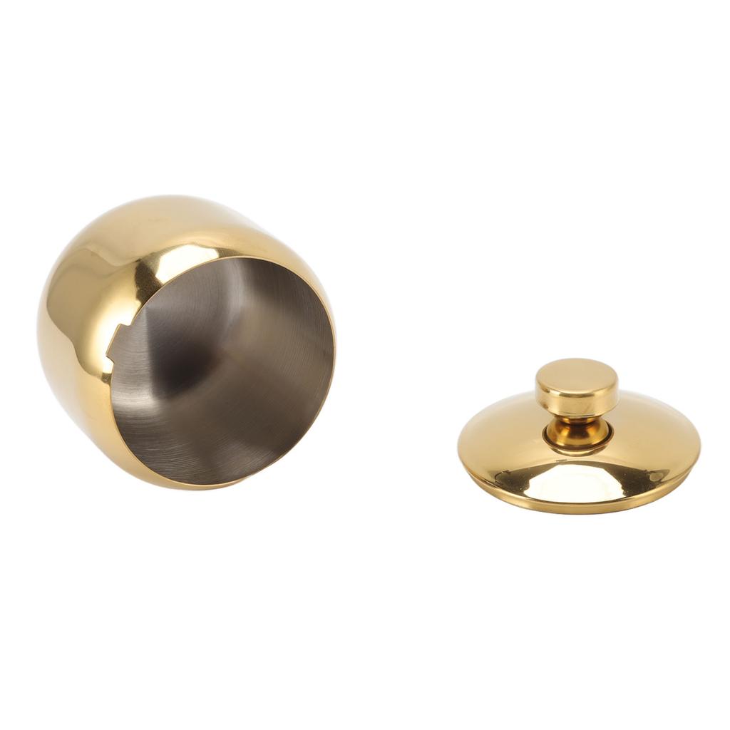 Oțel Inoxidabil Aur Condiment Asezonare Vas Recipient Borcan Depozitare Sare Zahăr Piper